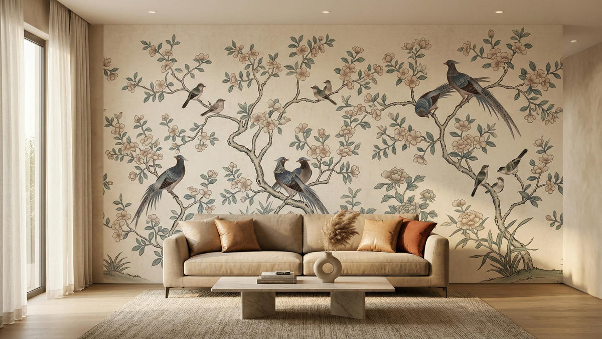 Traditional Multi Color wallpaper for Living Room