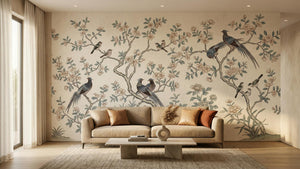 Traditional Multi Color wallpaper for Living Room
