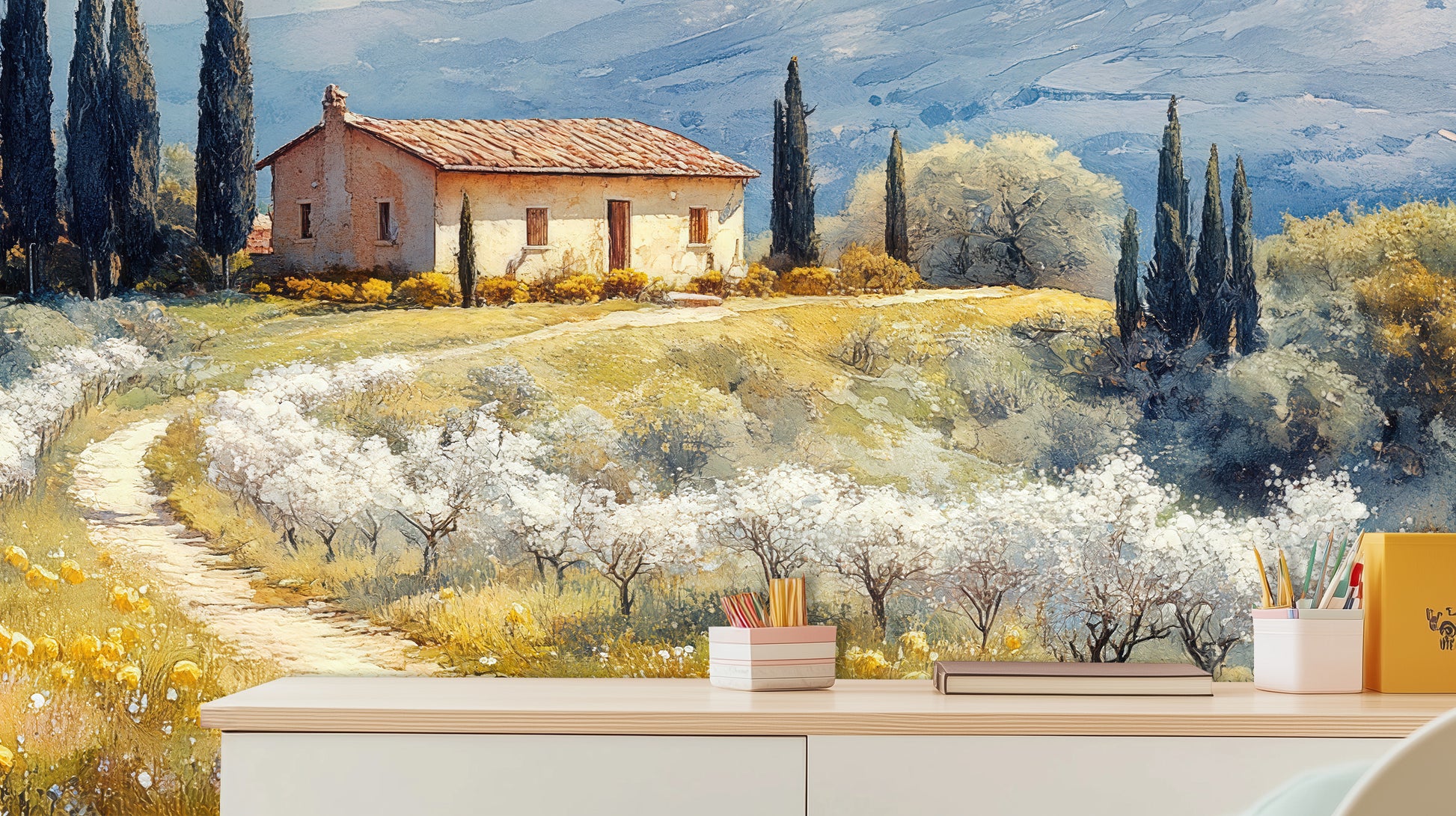 Traditional Multi Color wallpaper for Living Room