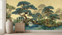 Traditional Multi Color wallpaper for Living Room