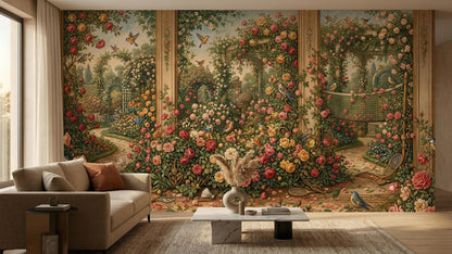 Traditional Multi Color wallpaper for Living Room