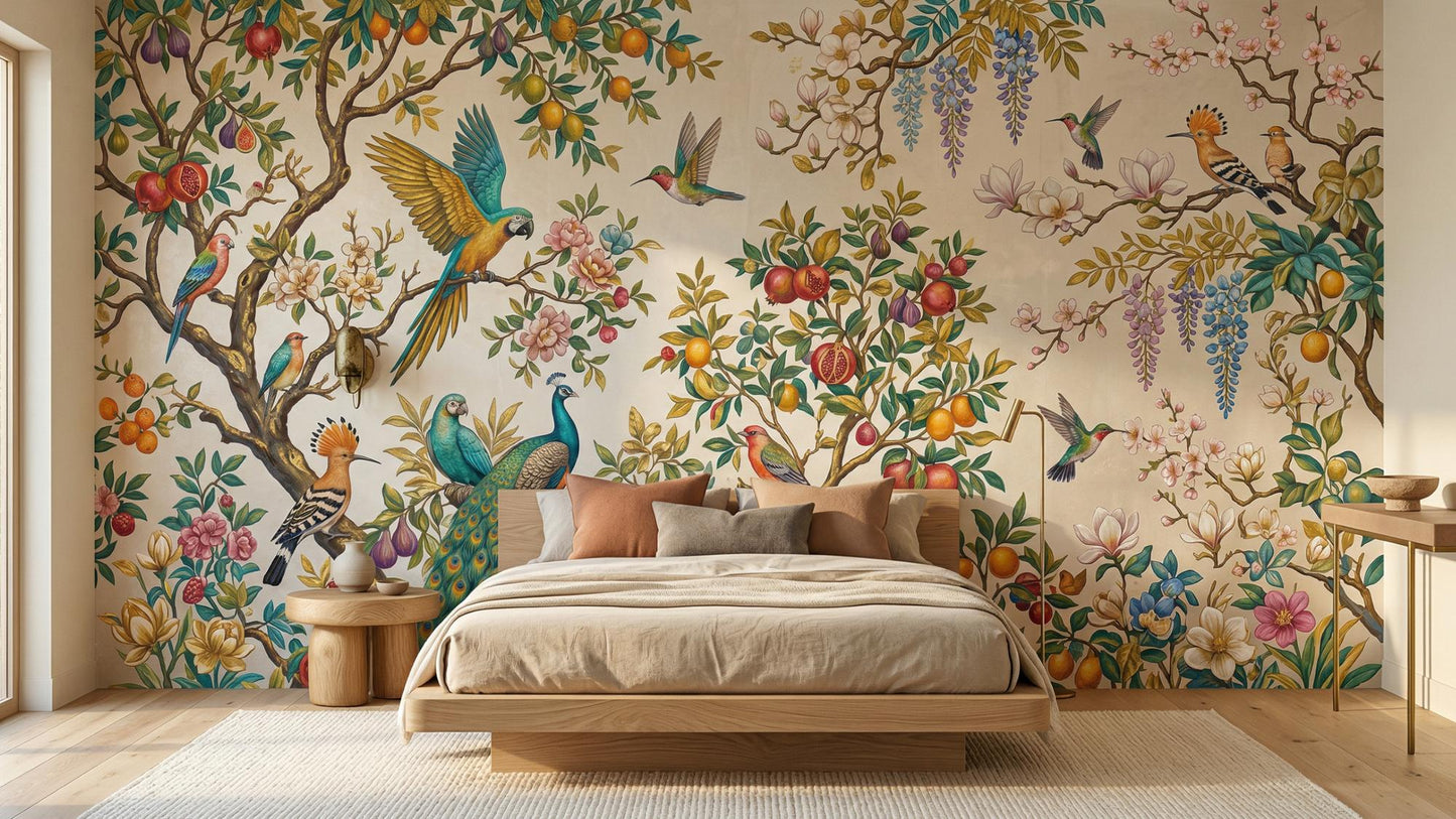 Tropical Multi Color wallpaper for Bedroom