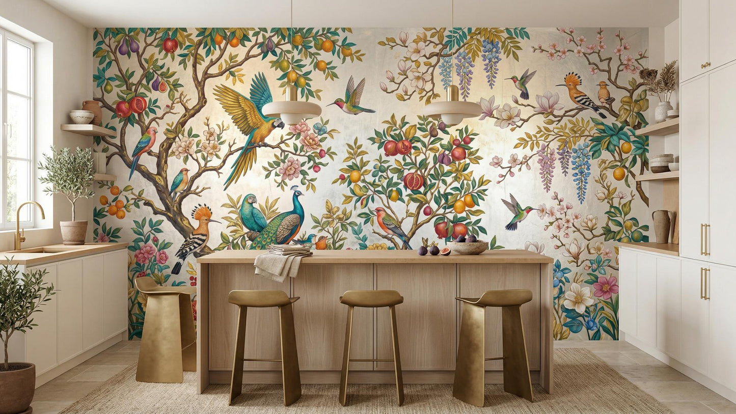 Tropical Multi Color wallpaper for Kitchen