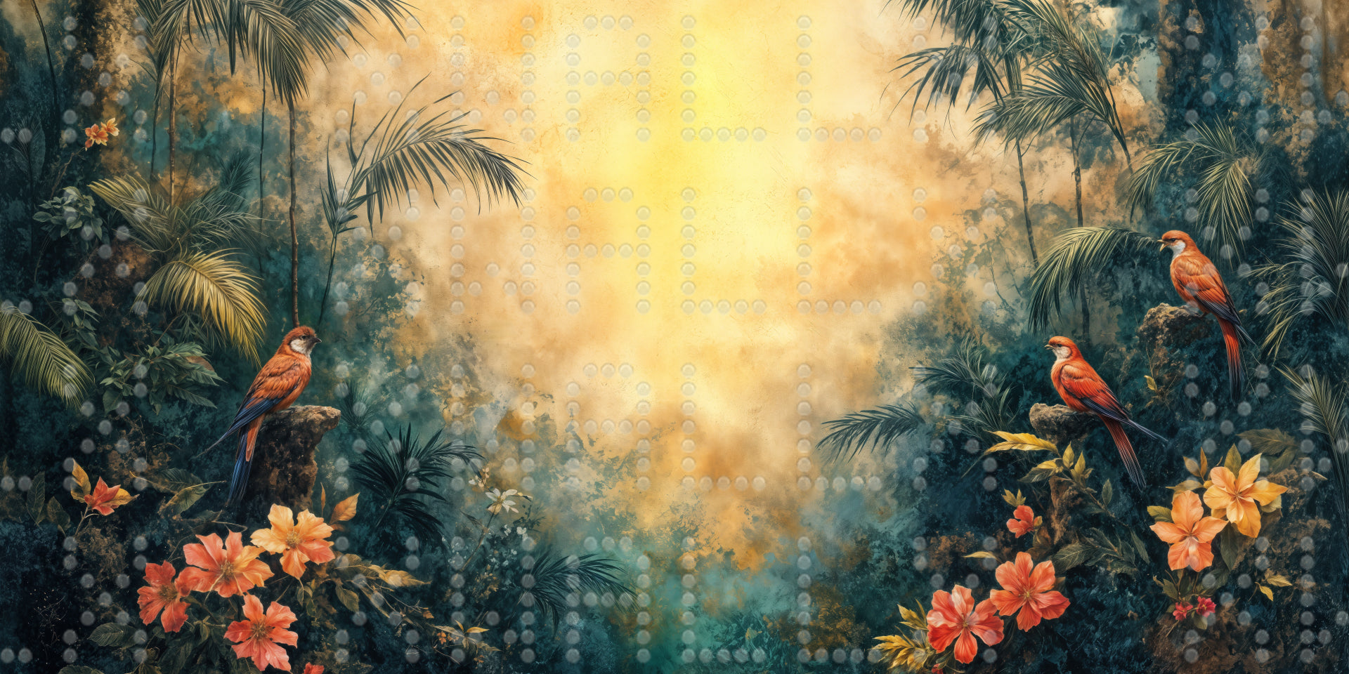 Tropical Bird Paradise Wallpaper