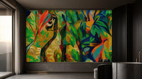 Tropical Multi Color wallpaper for Living Room