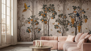 Tropical Multi Color wallpaper for Living Room