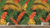 Tropical Multi Color wallpaper for Living Room