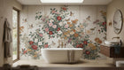 Banyo için Vintage Çok Renkli duvar kağıdı