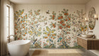 Vintage Multi Color wallpaper for Bathroom