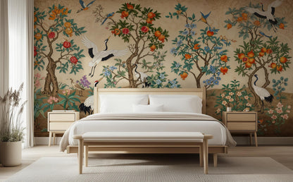 Vintage Multi Color wallpaper for Bedroom