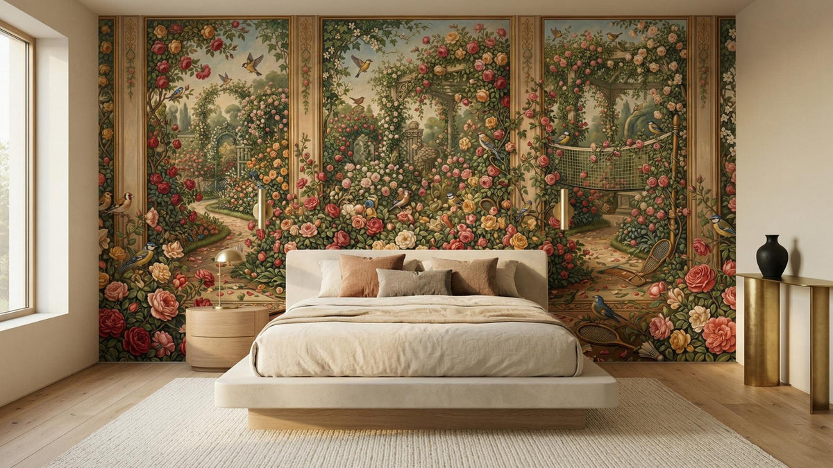 Vintage Multi Color wallpaper for Bedroom