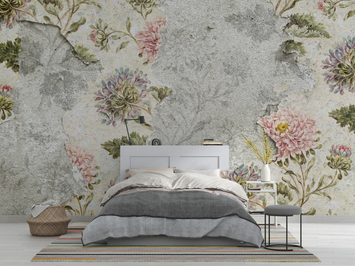 Vintage Multi Color wallpaper for Bedroom