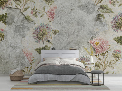 Vintage Multi Color wallpaper for Bedroom