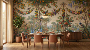 Vintage Multi Color wallpaper for Dining Room