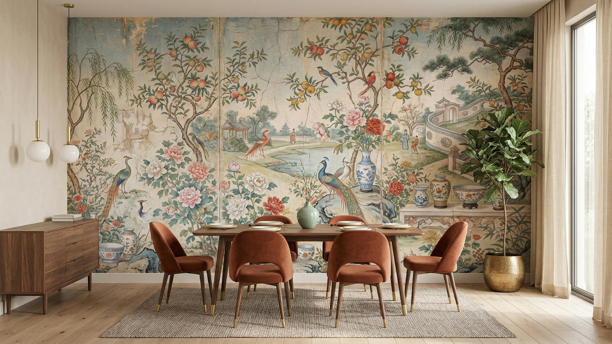 Vintage Multi Color wallpaper for Dining Room
