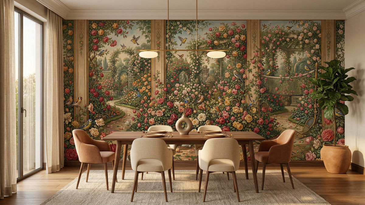 Vintage Multi Color wallpaper for Dining Room