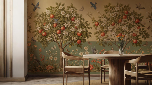 Vintage Multi Color wallpaper for Dining Room