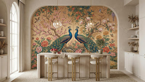 Vintage Multi Color wallpaper for Dining Room