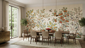 Vintage Multi Color wallpaper for Dining Room