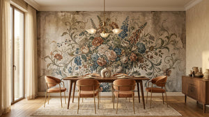 Vintage Multi Color wallpaper for Dining Room