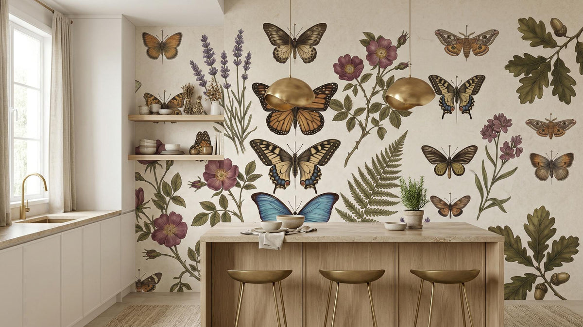 Vintage Multi Color wallpaper for Kitchen