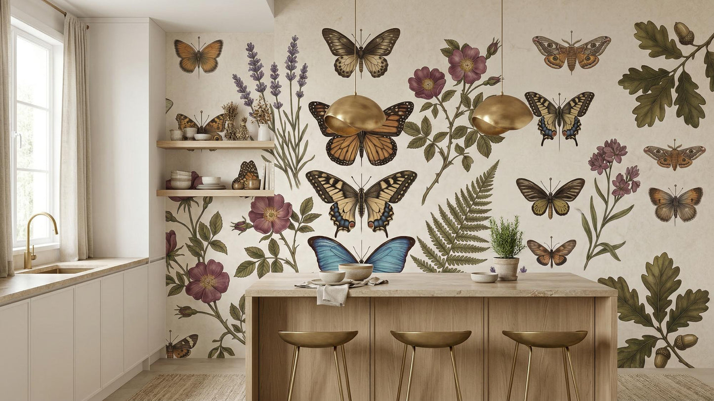 Vintage Multi Color wallpaper for Kitchen