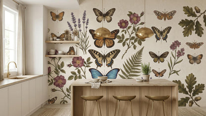 Vintage Multi Color wallpaper for Kitchen