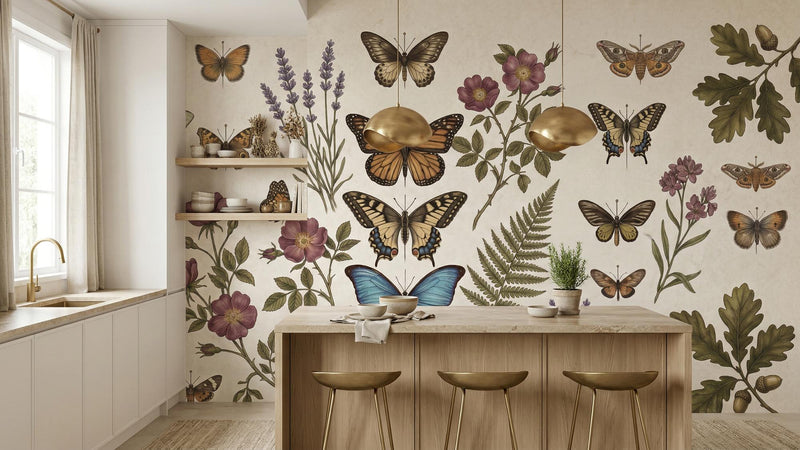 Vintage Multi Color wallpaper for Kitchen