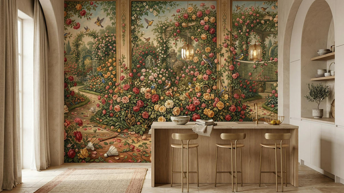 Vintage Multi Color wallpaper for Kitchen