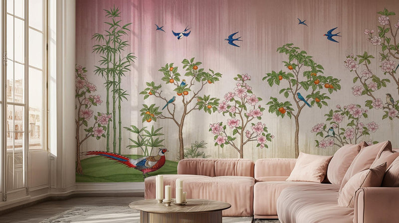 Vintage Multi Color wallpaper for Living Room