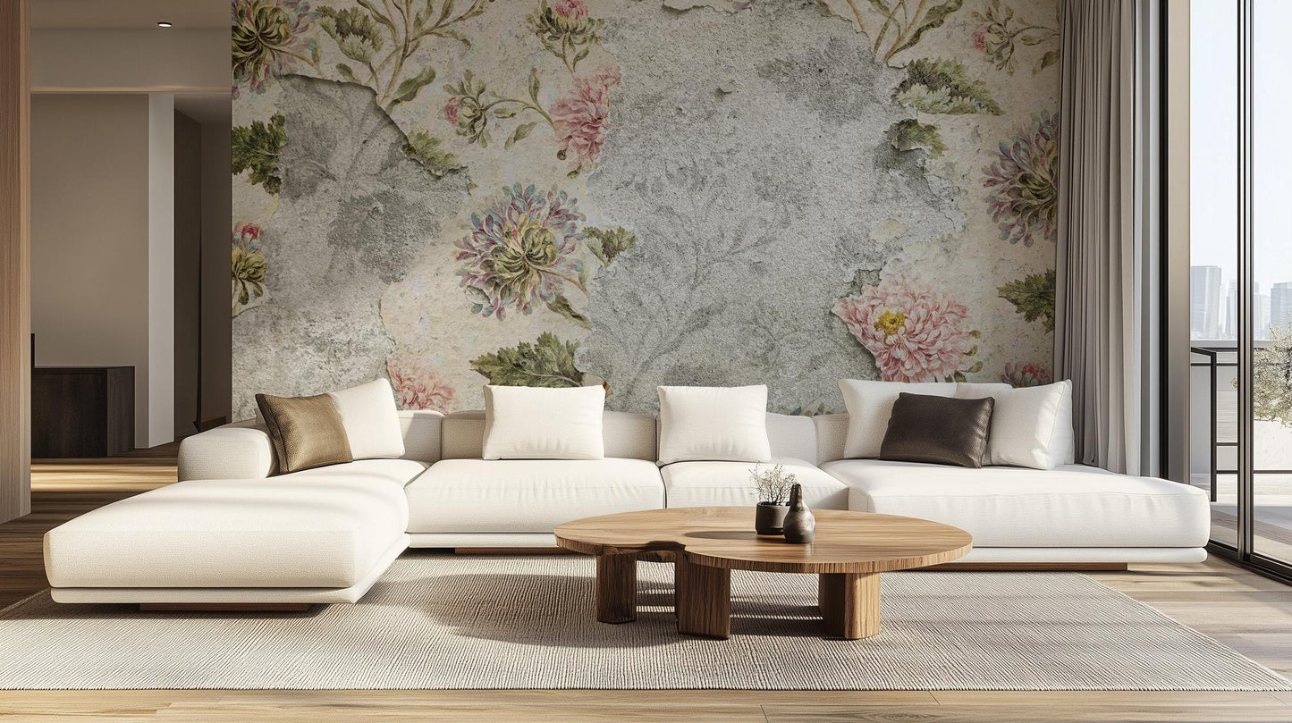 Vintage Multi Color wallpaper for Living Room
