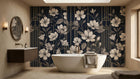 Art Deco Navy wallpaper for Bathroom