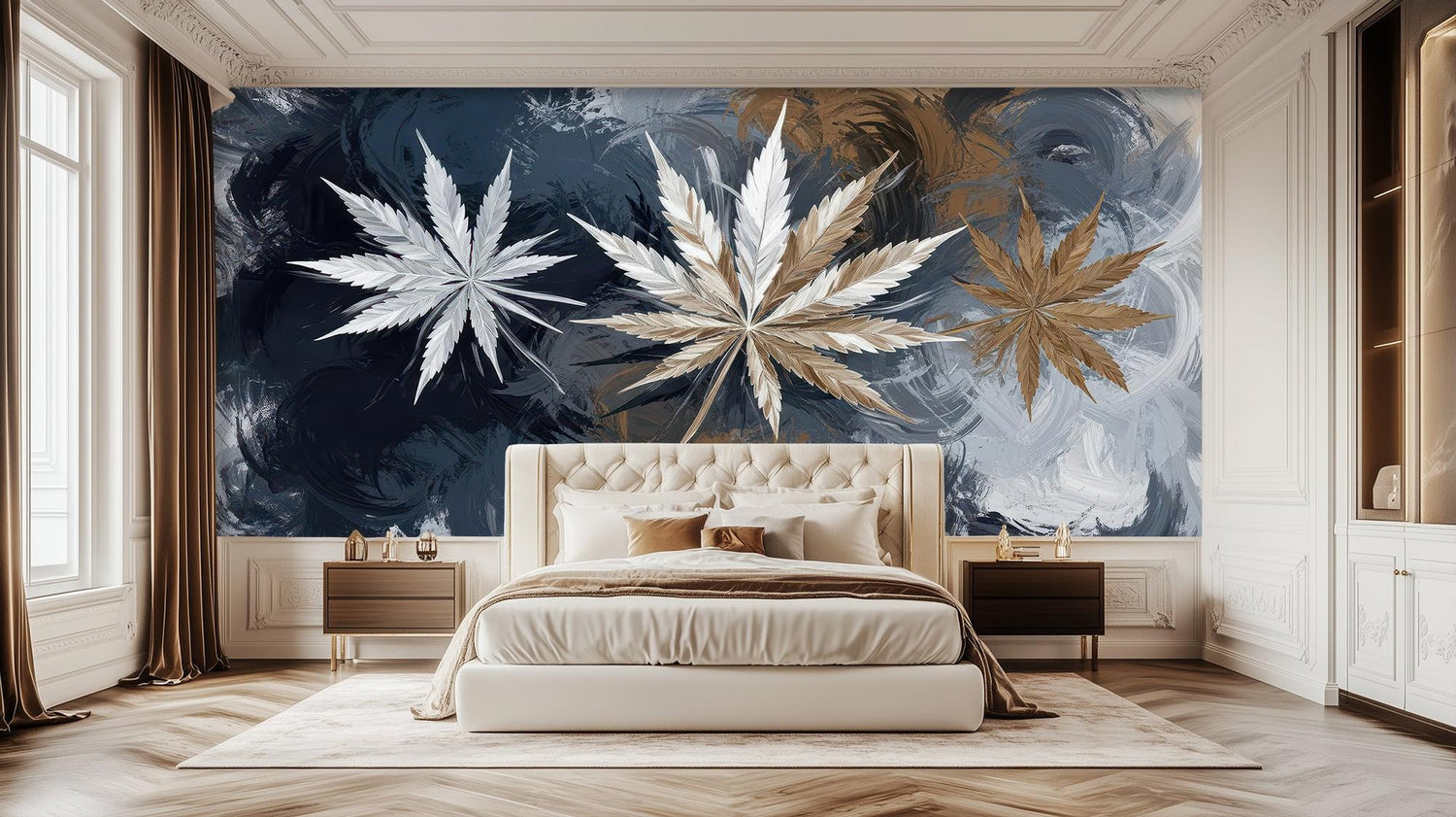 Modern Navy wallpaper for Bedroom