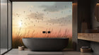 Banyo için Çağdaş Nötr duvar kağıdı