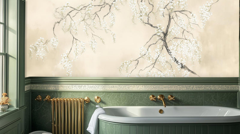 Banyo için Çağdaş Nötr duvar kağıdı