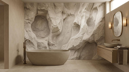 Contemporary Neutral wallpaper for Bathroom
