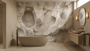 Contemporary Neutral wallpaper for Bathroom