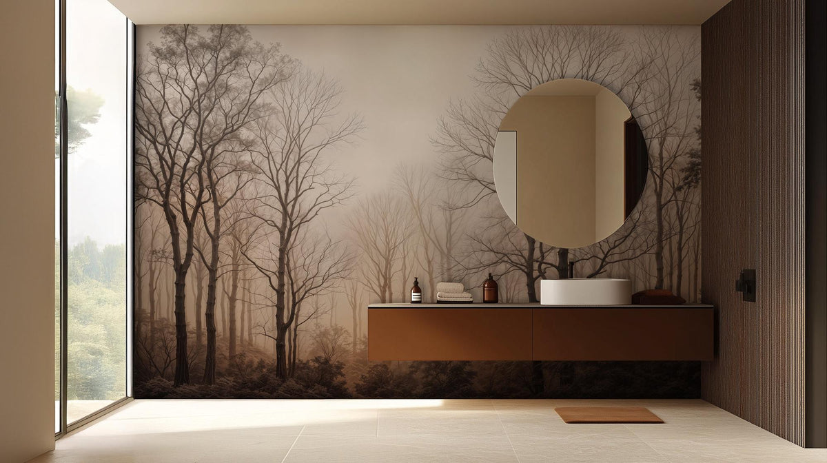 Contemporary Neutral wallpaper for Bathroom