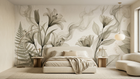Contemporary Neutral wallpaper for Bedroom