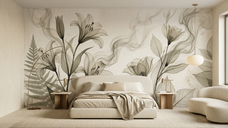 Contemporary Neutral wallpaper for Bedroom