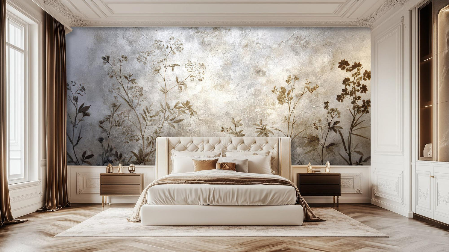 Contemporary Neutral wallpaper for Bedroom