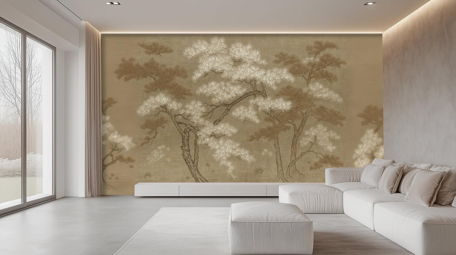 Contemporary Neutral wallpaper for Bedroom