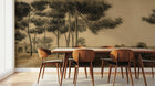 Serene Coastal Landscape wallpaper for a dining room feature wall