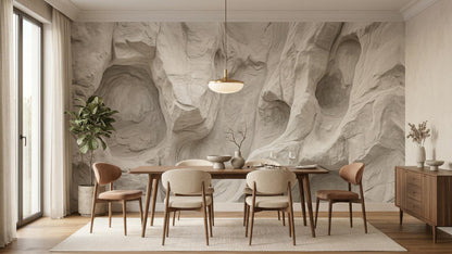 Contemporary Neutral wallpaper for Dining Room