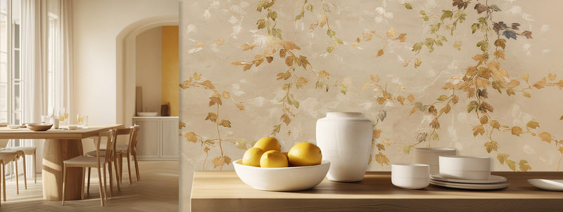 Contemporary Neutral wallpaper for Dining Room