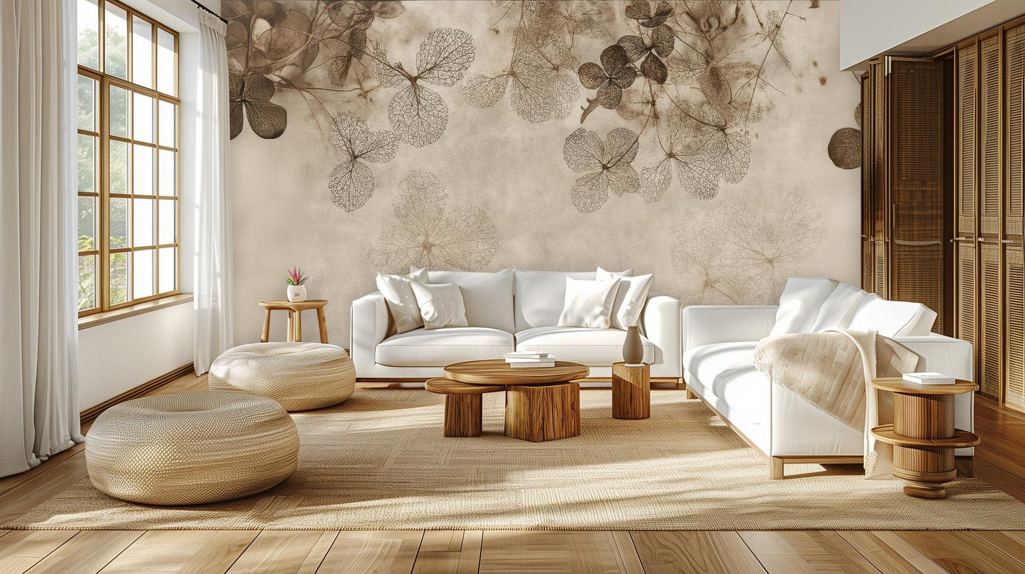 Contemporary Neutral wallpaper for Living Room