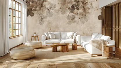 Contemporary Neutral wallpaper for Living Room