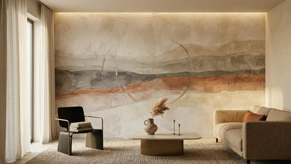 Contemporary Neutral wallpaper for Living Room