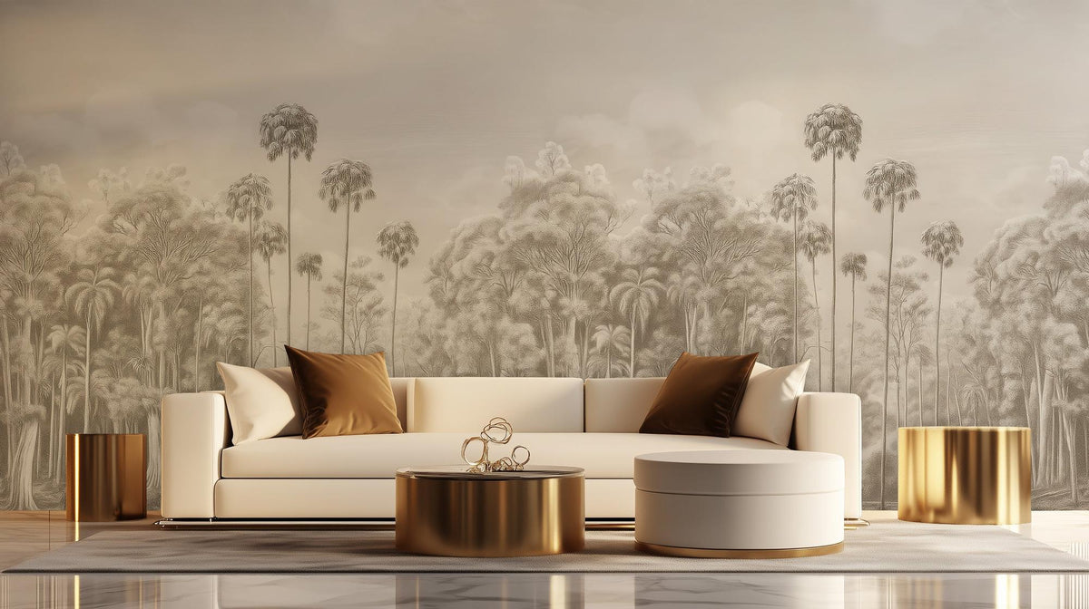 Contemporary Neutral wallpaper for Living Room