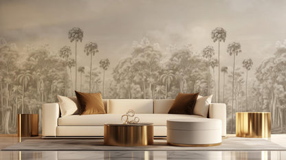 Contemporary Neutral wallpaper for Living Room